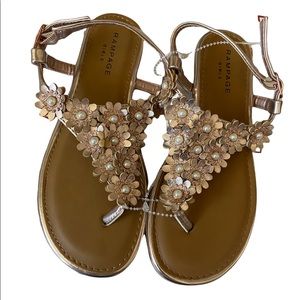 Rampage Girls Brianna Rose Gold Sandals size 1